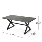 Christopher Knight Home Aisha Outdoor Wicker and Aluminum 6 Piece Dining Set with Bench