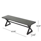 Christopher Knight Home Aisha Outdoor Wicker and Aluminum 6 Piece Dining Set with Bench