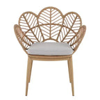 Christopher Knight Home Conrad 7 Piece Outdoor Floral Design Rattan, Metal and Acacia Wood Dining Set