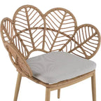 Christopher Knight Home Conrad 7 Piece Outdoor Floral Design Rattan, Metal and Acacia Wood Dining Set