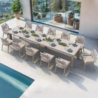 PURPLE LEAF Dining Set Patio Metal Table and Wicker Rattan Chairs for Outside Porch Garden Kitchen Modern Outdoor Furniture Sets