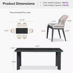 PURPLE LEAF Dining Set Patio Metal Table and Wicker Rattan Chairs for Outside Porch Garden Kitchen Modern Outdoor Furniture Sets