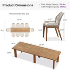 PURPLE LEAF Dining Set Patio Metal Table and Wicker Rattan Chairs for Outside Porch Garden Kitchen Modern Outdoor Furniture Sets