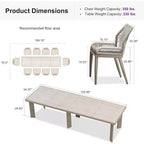 PURPLE LEAF Dining Set Patio Metal Table and Wicker Rattan Chairs for Outside Porch Garden Kitchen Modern Outdoor Furniture Sets