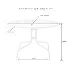 HomeStock Bates 5Pc Outdoor Metal Dining Set with Dining Table & 4 Armchairs
