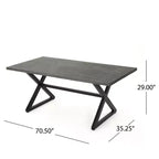 Christopher Knight Home Adina Outdoor Wicker and Aluminum 7 Piece Dining Set with Cushion