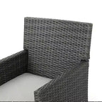 Christopher Knight Home Cypress, ensemble de salle à manger d'extérieur 5 pièces en osier avec coussins