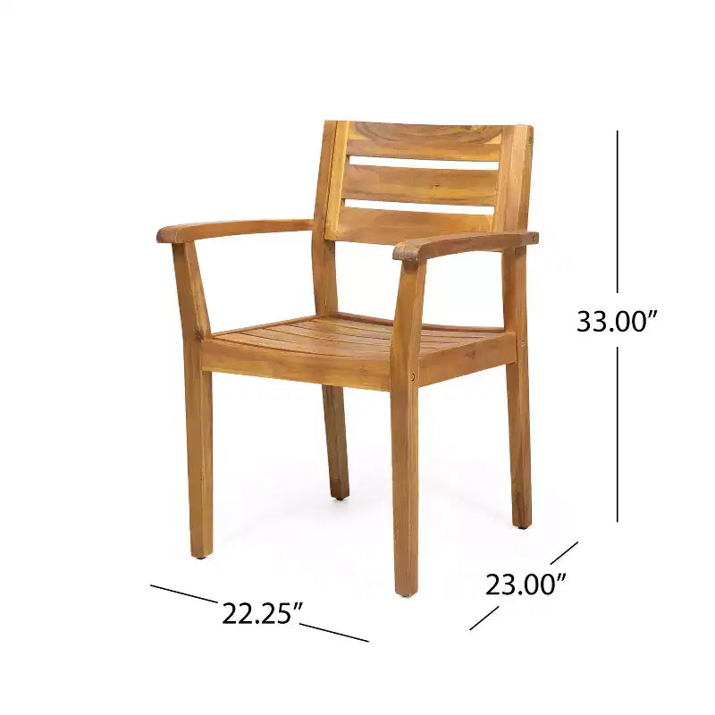 Christopher Knight Home Junaluska – Ensemble de salle à manger d'extérieur 7 pièces en bois d'acacia, teck