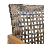 Christopher Knight Home Botsford, ensemble de salle à manger d'extérieur 7 pièces en bois d'acacia et osier, teck/moka mélangé