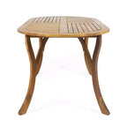 Christopher Knight Home Arletta Outdoor Mesh and Acacia Wood 7 Piece Dining Set