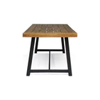 Christopher Knight Home Reynard 7 Piece Outdoor Acacia Wood Dining Set with Rope Back Chairs