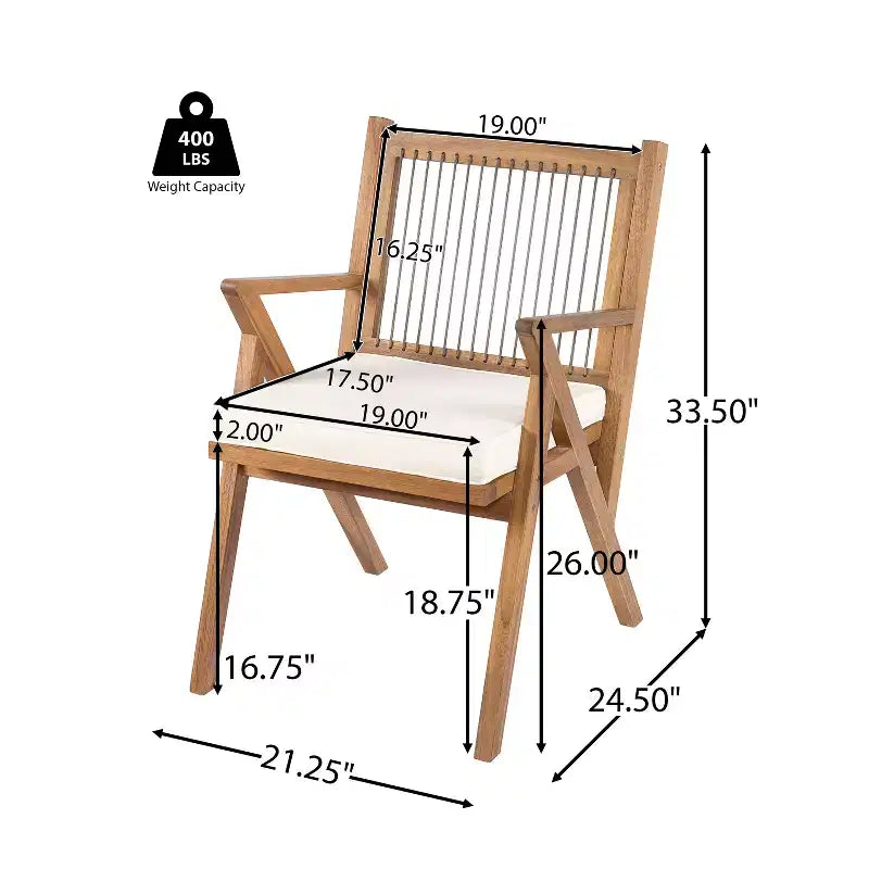 Christopher Knight Home Reynard 7 Piece Expandable Outdoor Dining Set with Acacia Wood Table and Rope Back Chairs