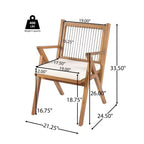 Christopher Knight Home Reynard 7 Piece Expandable Outdoor Dining Set with Acacia Wood Table and Rope Back Chairs