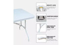 Folding Table 6FT,Portable Heavy Duty Plastic Table With Handle