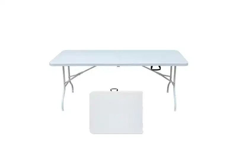 Folding Table 6FT,Portable Heavy Duty Plastic Table With Handle