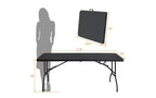 Folding Table 6FT,Portable Heavy Duty Plastic Table With Handle
