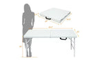 4ft Folding Table,Portable Heavy Duty Plastic Table With Handle,
