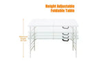 4ft Folding Table,Portable Heavy Duty Plastic Table With Handle,