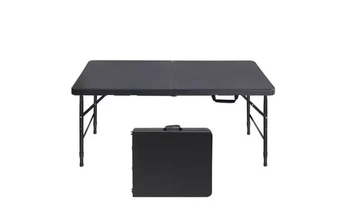 Table pliante de 1,20 m, table en plastique robuste et portable avec poignée,