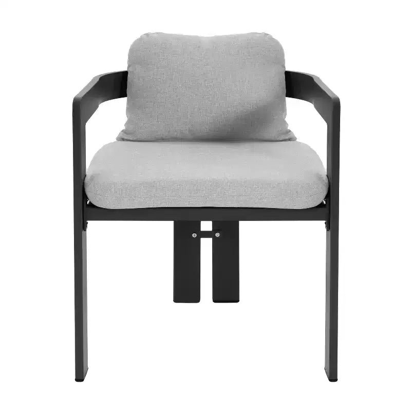 Ensemble de salle à manger d'extérieur Christopher Knight Home Pula 7 pièces en bois d'acacia et aluminium avec trou pour parasol et coussins