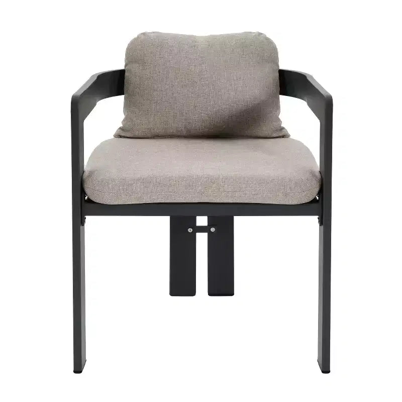 Ensemble de salle à manger d'extérieur Christopher Knight Home Pula 7 pièces en bois d'acacia et aluminium avec trou pour parasol et coussins