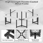 Costway Picnic Table Bench Set for 4-8 People with Umbrella Hole All-Weather HDPE Tabletop Black/Gray/Green/White