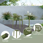 WestinTrends Playa 5-Piece Outdoor Resin Square Patio Dining Table Set with Modern Stackable Patio Dining Chairs