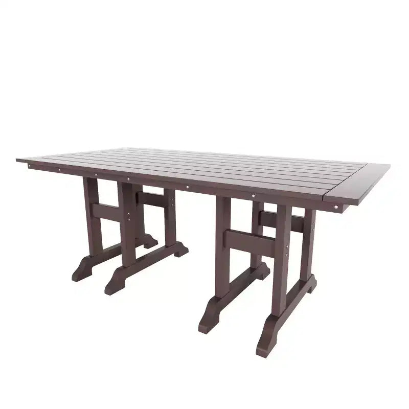 Ensemble de table à manger rectangulaire 7 pièces WestinTrends Malibu en PEHD avec chaises pliantes