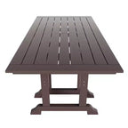 Ensemble de table à manger rectangulaire 7 pièces WestinTrends Malibu en PEHD avec chaises pliantes
