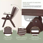 Ensemble de table à manger rectangulaire 7 pièces WestinTrends Malibu en PEHD avec chaises pliantes