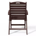 Ensemble de table à manger rectangulaire 7 pièces WestinTrends Malibu en PEHD avec chaises pliantes