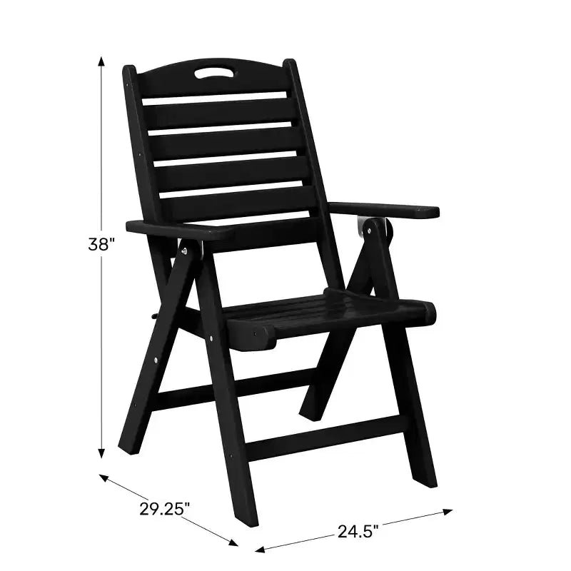 Ensemble de table à manger rectangulaire 7 pièces WestinTrends Malibu en PEHD avec chaises pliantes