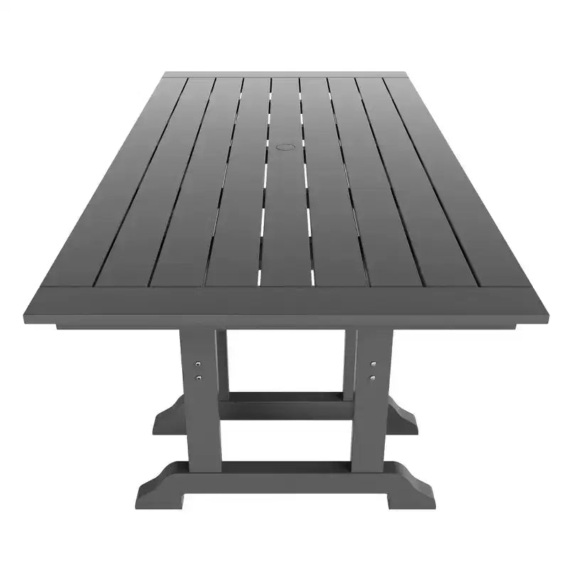 Ensemble de table à manger rectangulaire 7 pièces WestinTrends Malibu en PEHD avec chaises pliantes