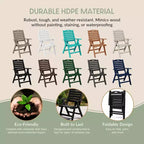 Ensemble de table à manger rectangulaire 7 pièces WestinTrends Malibu en PEHD avec chaises pliantes