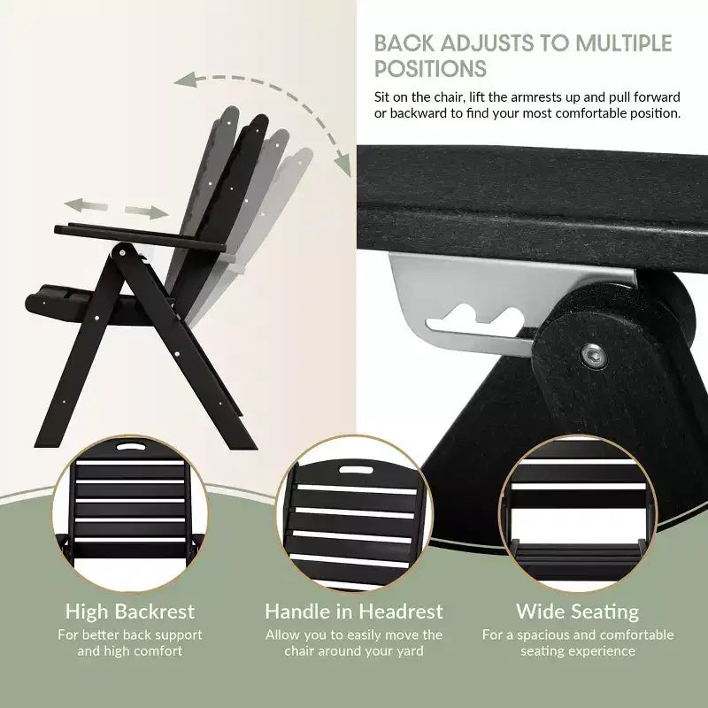 Ensemble de table à manger rectangulaire 7 pièces WestinTrends Malibu en PEHD avec chaises pliantes