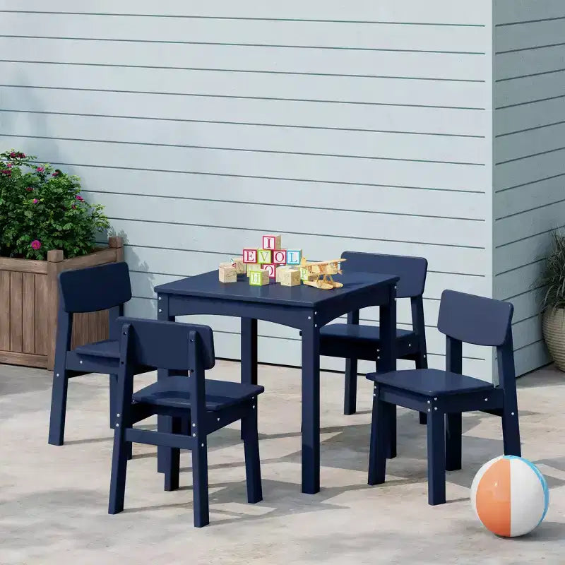 WestinTrends Ensemble 5 pièces table et chaises de salle à manger modernes en PEHD pour enfants Treehouse