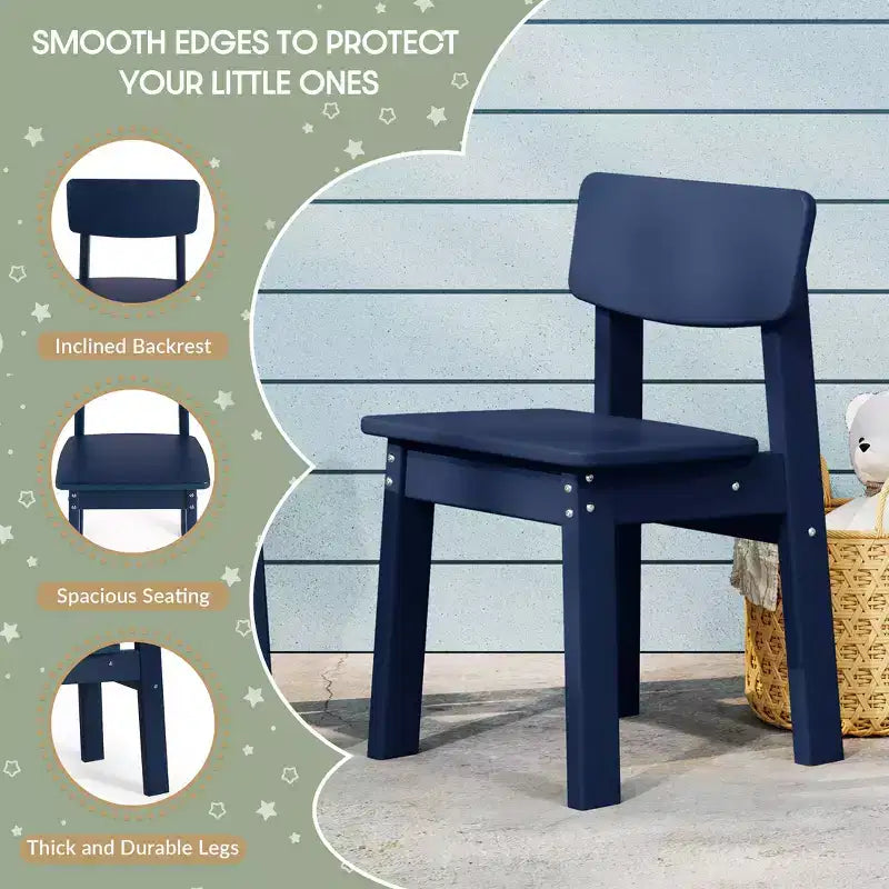 WestinTrends Ensemble 5 pièces table et chaises de salle à manger modernes en PEHD pour enfants Treehouse
