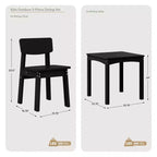 WestinTrends Ensemble 5 pièces table et chaises de salle à manger modernes en PEHD pour enfants Treehouse