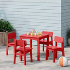 WestinTrends Ensemble 5 pièces table et chaises de salle à manger modernes en PEHD pour enfants Treehouse