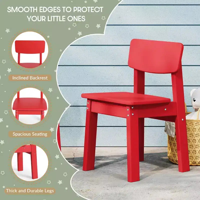WestinTrends Ensemble 5 pièces table et chaises de salle à manger modernes en PEHD pour enfants Treehouse
