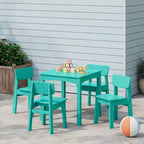 WestinTrends Ensemble 5 pièces table et chaises de salle à manger modernes en PEHD pour enfants Treehouse