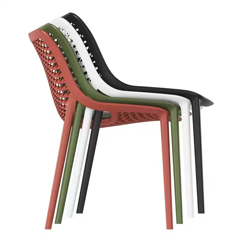 Ensemble de salle à manger d'extérieur carré moderne 5 pièces WestinTrends Playa avec chaises de salle à manger empilables