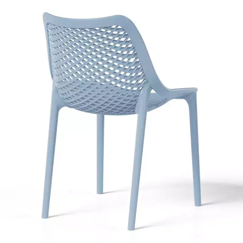 Ensemble de salle à manger d'extérieur carré moderne 5 pièces WestinTrends Playa avec chaises de salle à manger empilables