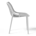 Ensemble de salle à manger d'extérieur carré moderne 5 pièces WestinTrends Playa avec chaises de salle à manger empilables