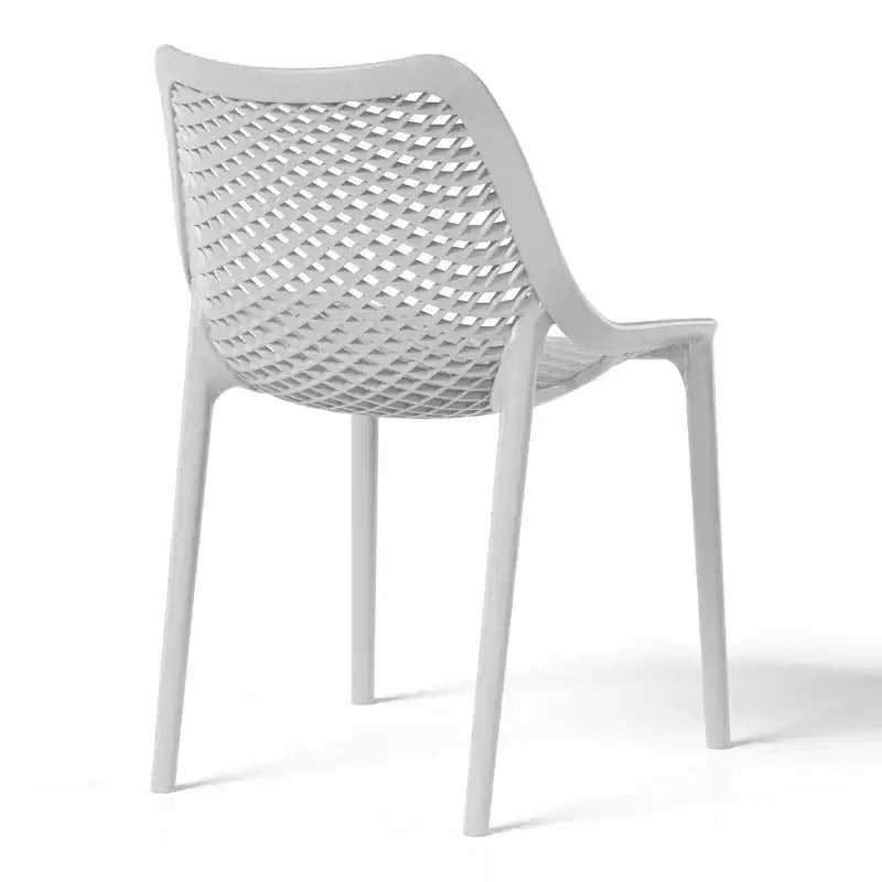 Ensemble de salle à manger d'extérieur carré moderne 5 pièces WestinTrends Playa avec chaises de salle à manger empilables