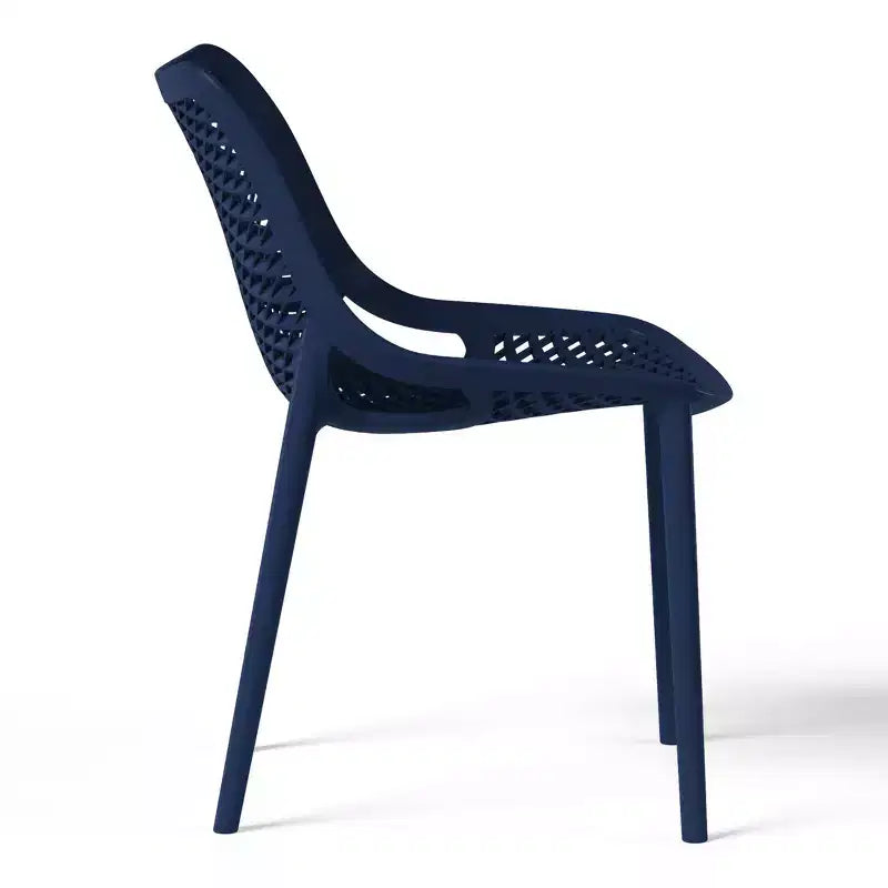 Ensemble de salle à manger d'extérieur carré moderne 5 pièces WestinTrends Playa avec chaises de salle à manger empilables