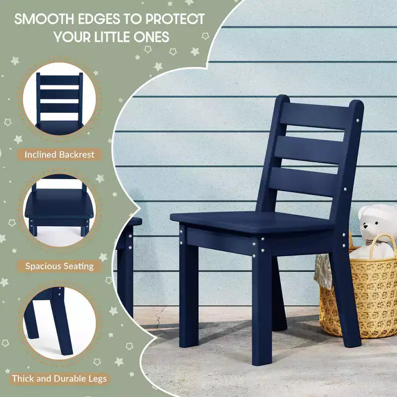 Ensemble de table et chaises de salle à manger 5 pièces en PEHD pour enfants WestinTrends Treehouse