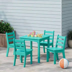 Ensemble de table et chaises de salle à manger 5 pièces en PEHD pour enfants WestinTrends Treehouse