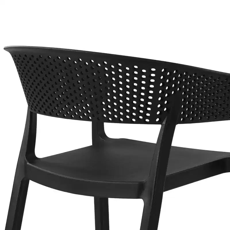 WestinTrends Playa Ensemble de salle à manger rond moderne 5 pièces avec chaises empilables pour patio