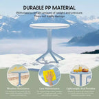 WestinTrends Playa Ensemble de salle à manger rond moderne 5 pièces avec chaises empilables pour patio